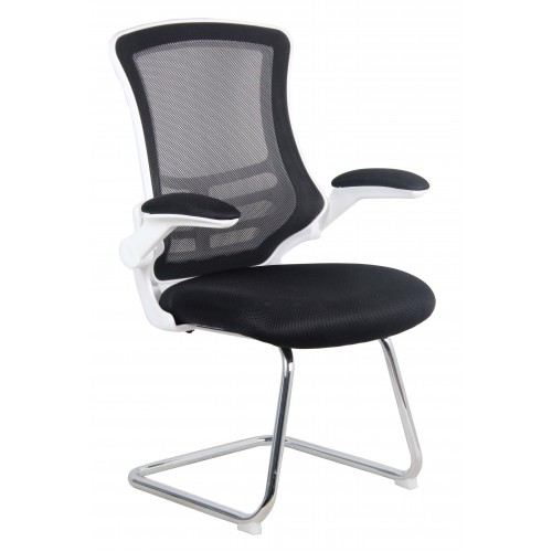 Luna White Frame Mesh Cantilever Office Chair